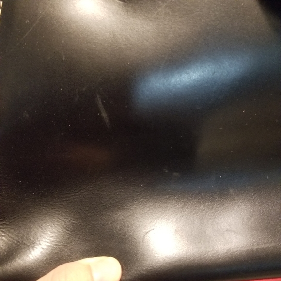 Lodis Audrey Black and Red Large Crossbody Leather Briefcase Laptop Bag - Picture 6 of 7